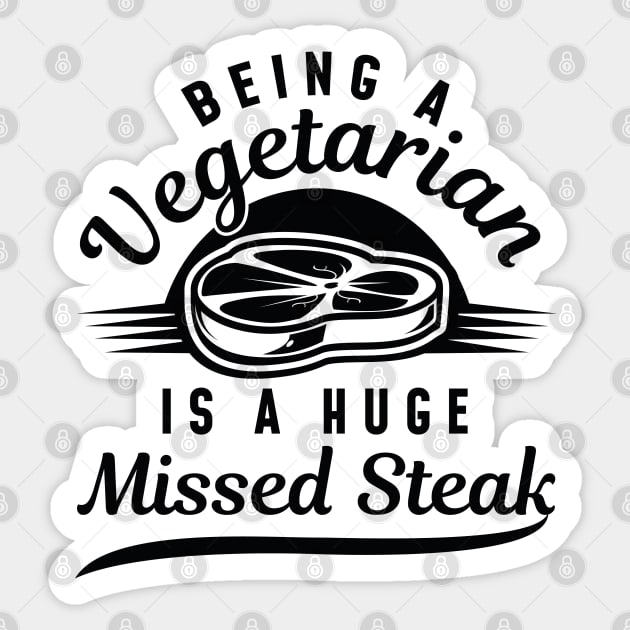 Missed Steak Sticker by LuckyFoxDesigns